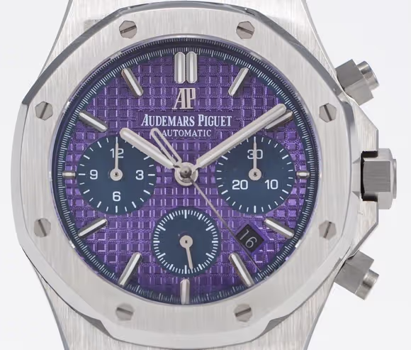 Audemars Piguet Royal Oak Self-Winding Chronograph Purple/Blue Dial in Steel-fasswatch