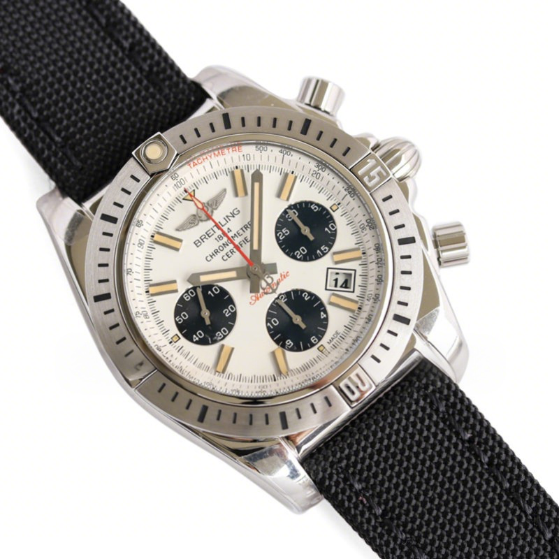 Breitling Chronomat 44 Airborne 30th Anniversary White Dial Ref: AB01154G-G786-fasswatch
