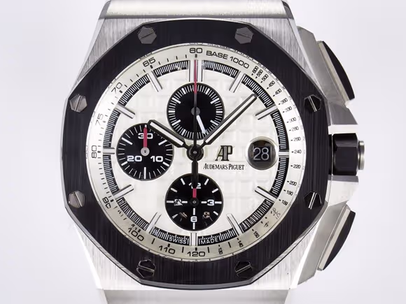 Audemars Piguet Royal Oak Offshore 44mm SS TKF 11 Best Edition White Dial on Black Rubber Strap A3126-fasswatch