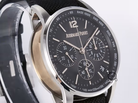 Audemars Piguet Code 11.59 Chrono 26393 SS APPF Best Edition GrayRG Dial on Black Nylon Strap A4401-fasswatch