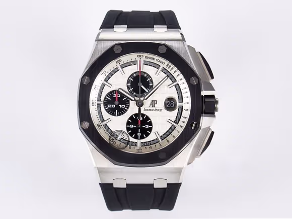 Audemars Piguet Royal Oak Offshore 44mm SS TKF 11 Best Edition White Dial on Black Rubber Strap A3126-fasswatch