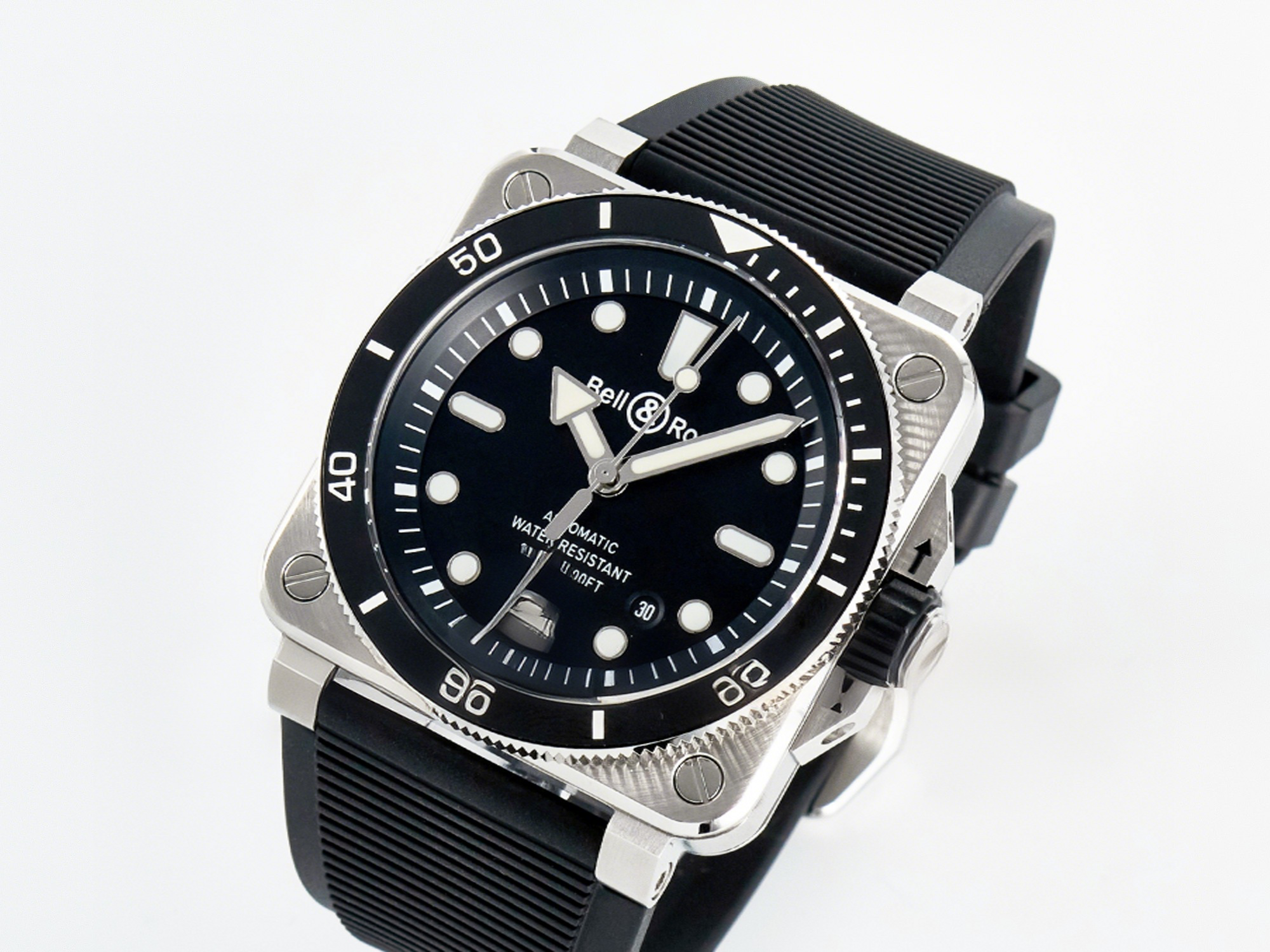 Breitling BR03-92 Diver BRF 1:1 Best Edition Black Dial on Black Rubber Strap A2824-fasswatch