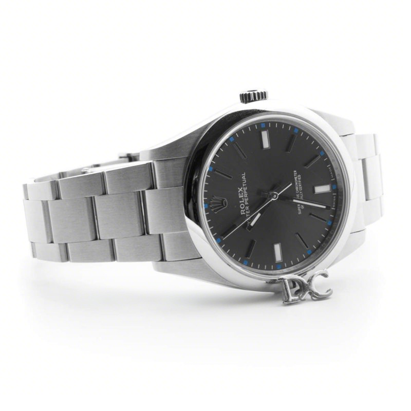 Rolex Oyster Perpetual 39mm Dark Rhodium Dial 114300DRSO-fasswatch