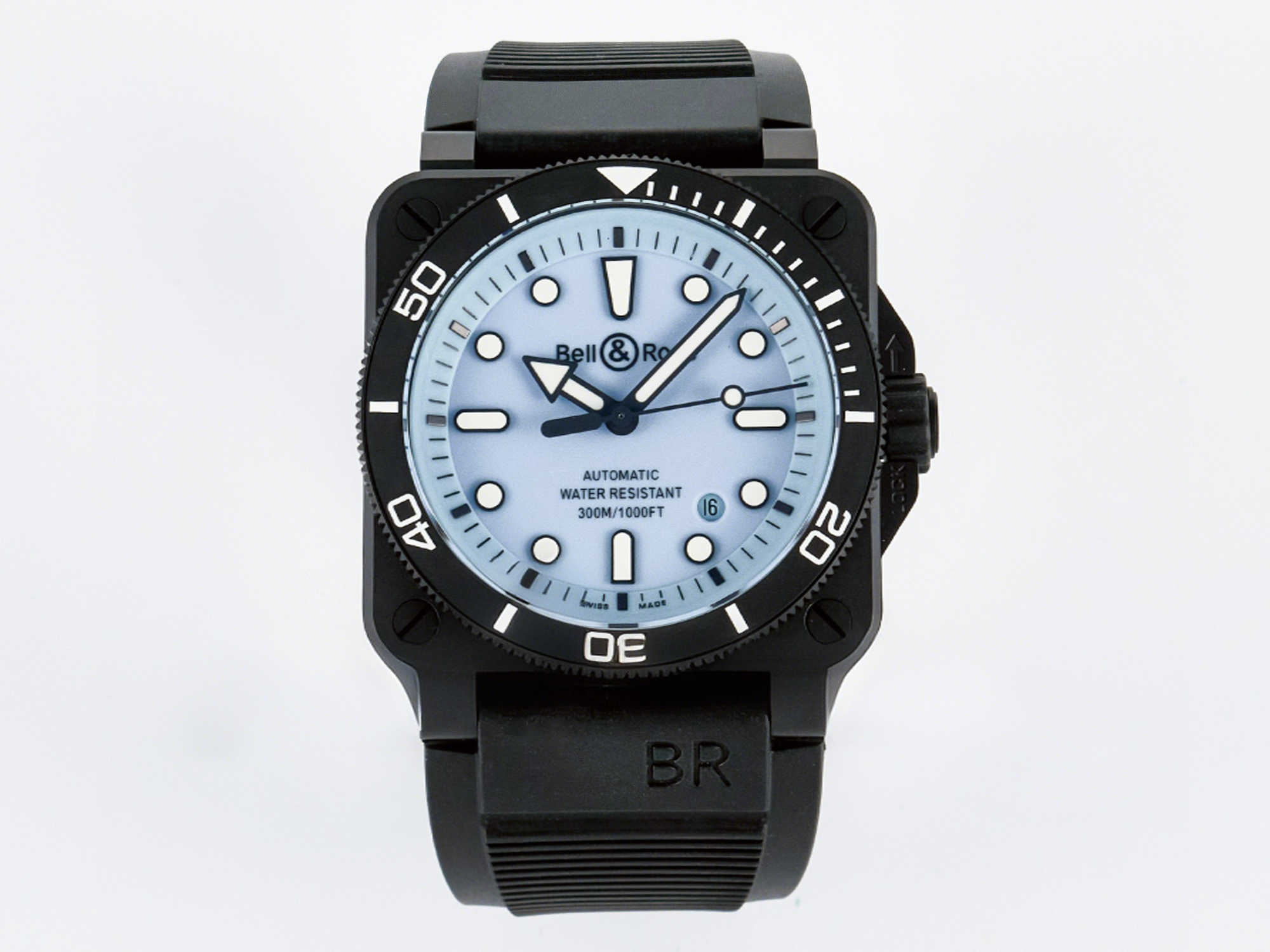 Breitling BR03A Instruments BRF 1:1 Best Edition Blue Dial on Black Rubber Strap A2824-fasswatch