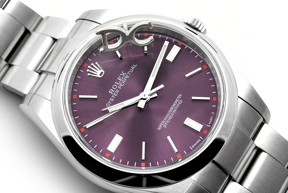 Rolex Oyster Perpetual 39mm Red Grape Dial 114300RGSO-fasswatch