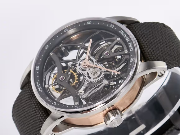 Audemars Piguet CODE 11.59 Tourbillon 26600 SS APPF Best Edition Grey Dial on Grey Nylon Strap A2948-fasswatch