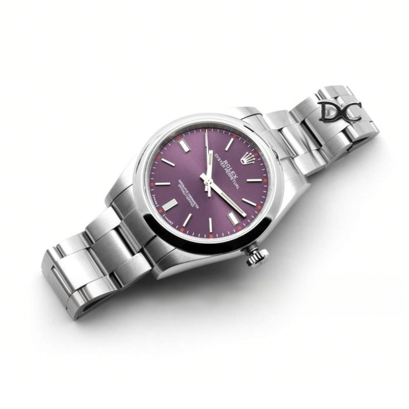 Rolex Oyster Perpetual 39mm Red Grape Dial 114300RGSO-fasswatch