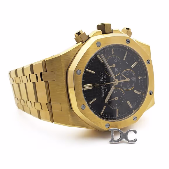 Audemars Piguet Royal Oak Self-Winding Chronograph Black Dial in Yellow Gold-fasswatch