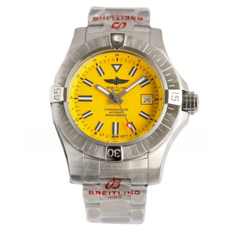Breitling Avenger II Seawolf Yellow Dial in Steel Ref: A17319101I1A1-fasswatch
