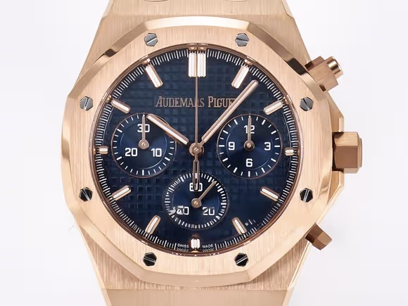 Audemars Piguet Royal Oak Chrono 26240 RG APSF 11 Best Edition Blue Dial on RG Bracelet SA4401 Super Clone-fasswatch