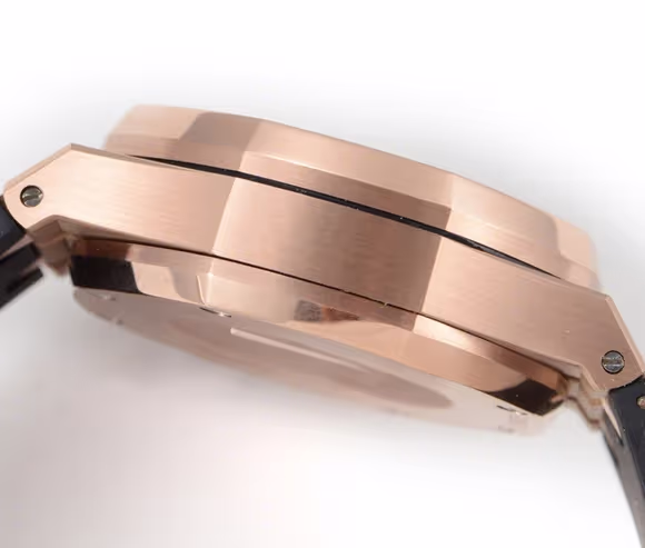 Audemars Piguet Royal Oak Self-Winding Chronograph Black/Rose Gold Dial in Rose Gold on Rubber Strap-fasswatch