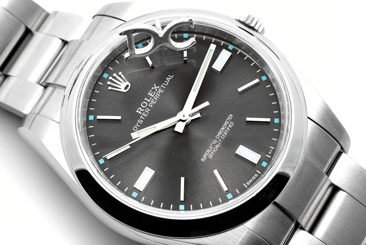 Rolex Oyster Perpetual 39mm Dark Rhodium Dial 114300DRSO-fasswatch