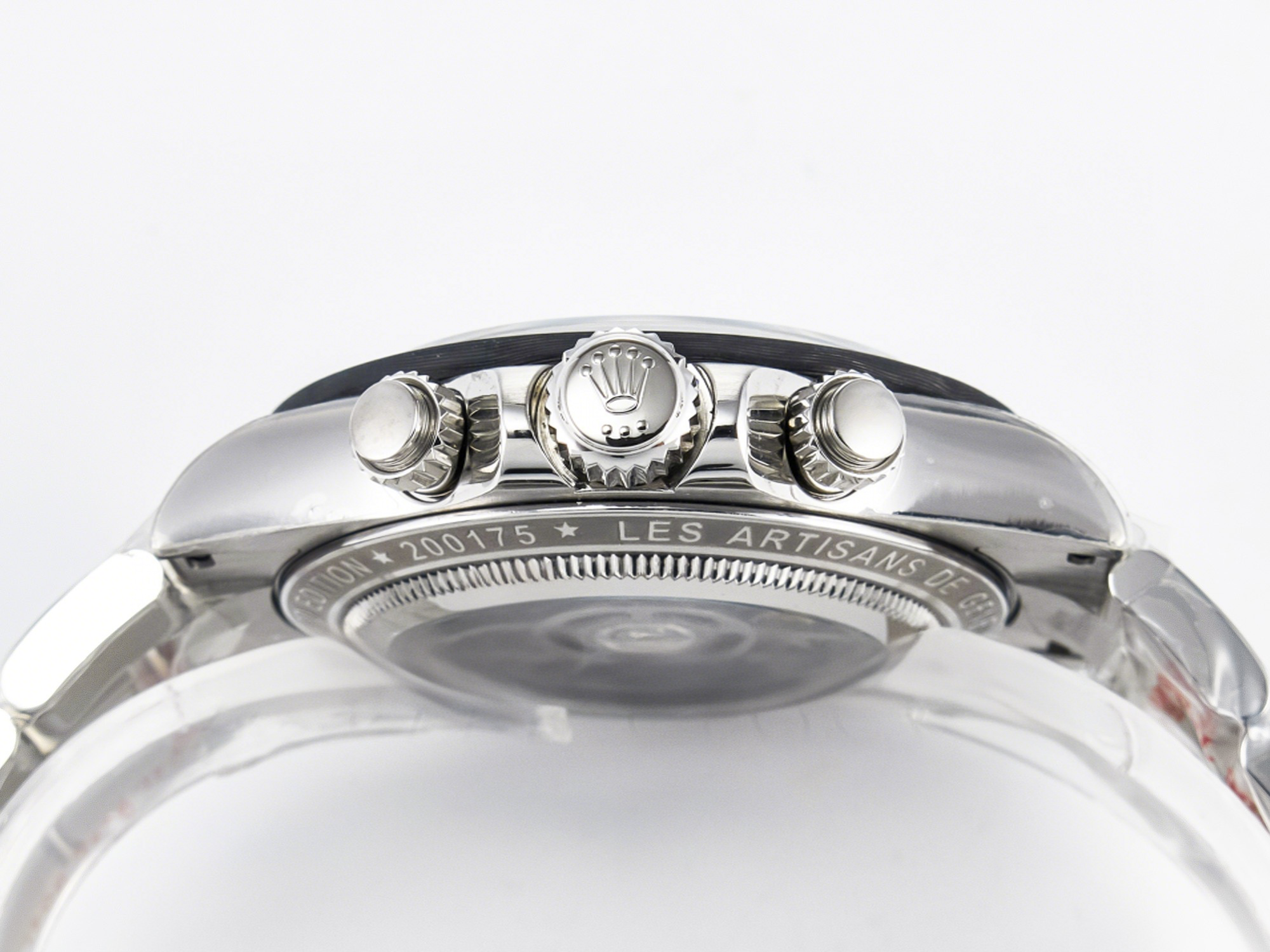 Rolex Daytona Artisans SS GETF Best Edition Skeleton Dial Carbon Bezel on SS Bracelet DD4802-fasswatch