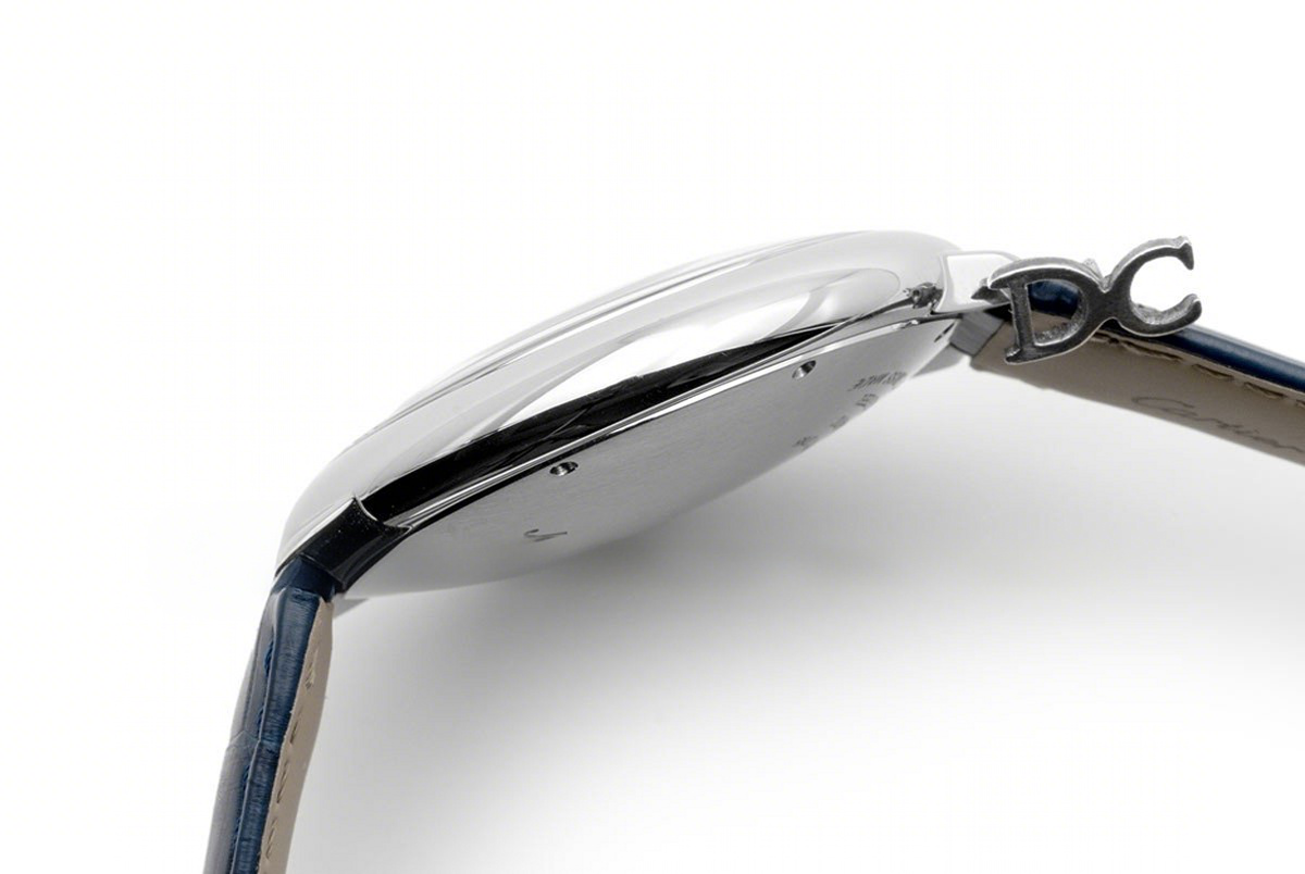 Cartier Ballon Bleu De Cartier 42mm Blue Dial in Steel on Blue Leather Strap-fasswatch