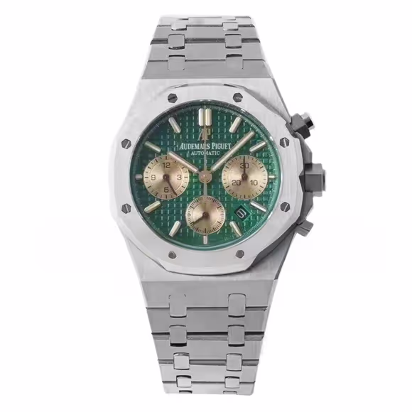 Audemars Piguet Royal Oak Self-Winding Chronograph Green Dial in Steel-fasswatch