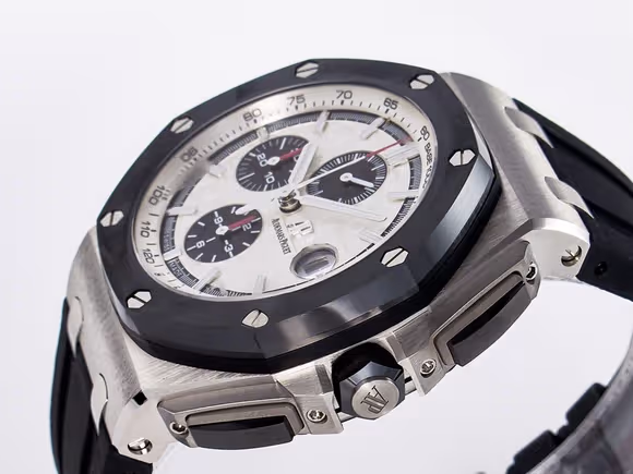 Audemars Piguet Royal Oak Offshore 44mm SS TKF 11 Best Edition White Dial on Black Rubber Strap A3126-fasswatch