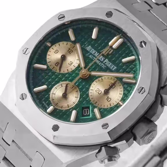 Audemars Piguet Royal Oak Self-Winding Chronograph Green Dial in Steel-fasswatch
