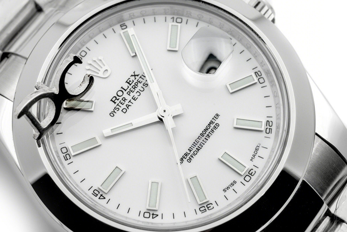Rolex Datejust II 116300 White Dial Stick Markers-fasswatch