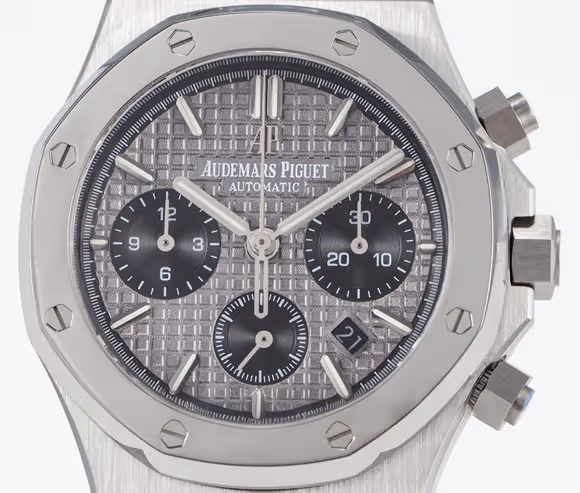 Audemars Piguet Royal Oak Self-Winding Chronograph Grey/Black Dial in Steel-fasswatch