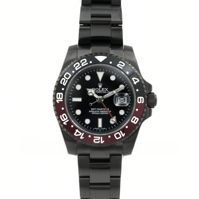 Rolex GMT Master II 116710 ‘Coke’ in PVD Black-fasswatch