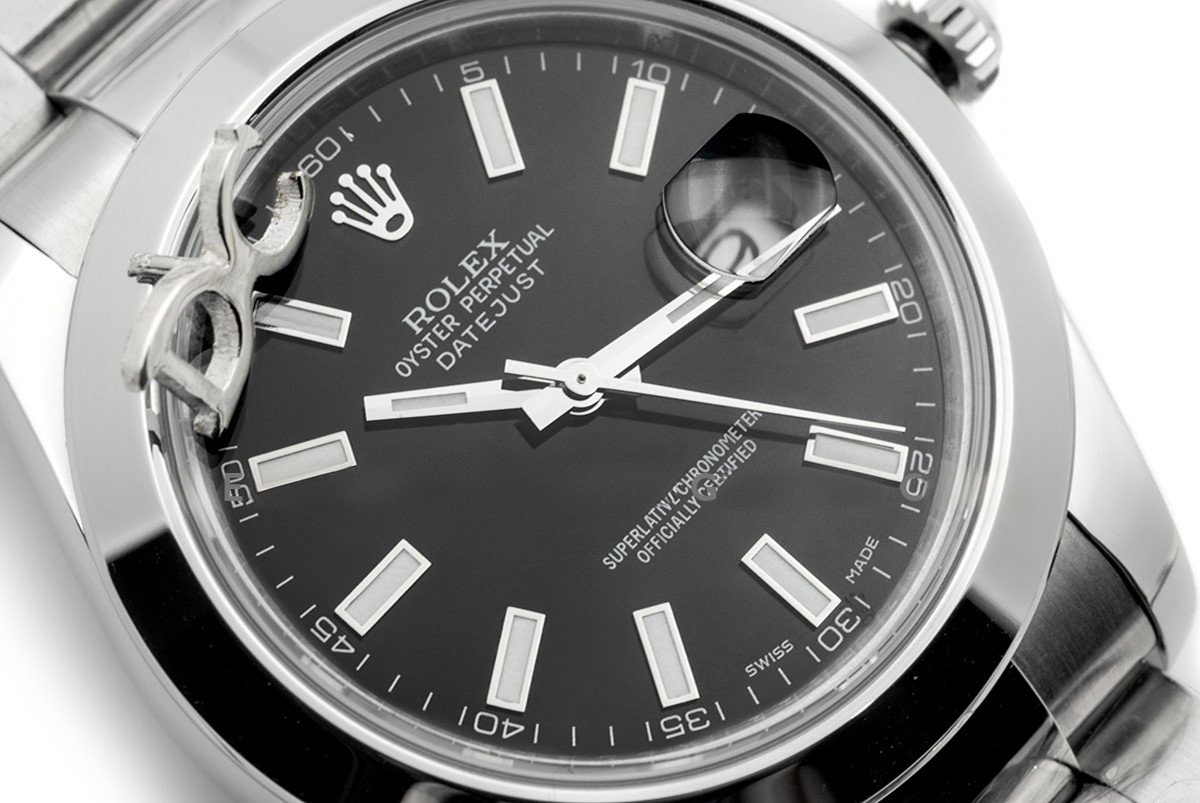 Rolex Datejust II 116300 Black Dial Stick Markers-fasswatch