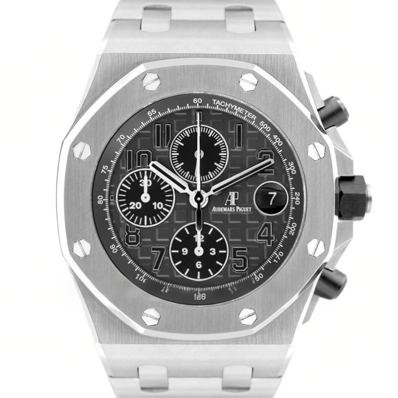 Audemars Piguet Royal Oak Offshore Grey Themes 2014 on Steel Bracelet-fasswatch
