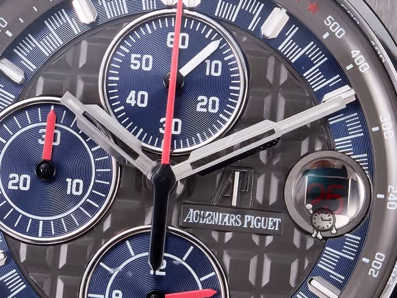 Audemars Piguet Royal Oak Offshore Schumacher SS TKF Best Edition Gray/Blue Dial on Blue Rubber Strap A3126-fasswatch