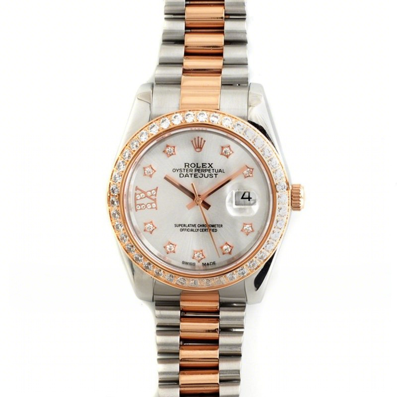 Rolex DateJust 116233 Steel / Rose Gold with Diamonds-fasswatch