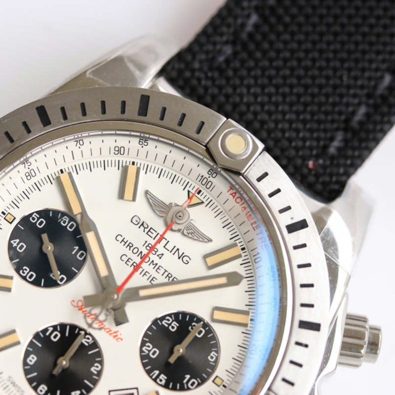 Breitling Chronomat 44 Airborne 30th Anniversary White Dial Ref: AB01154G-G786-fasswatch