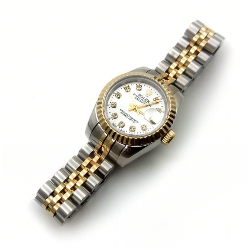 Rolex Datejust Ladies 69173 Dual Tone Steel/Gold with Diamonds-fasswatch