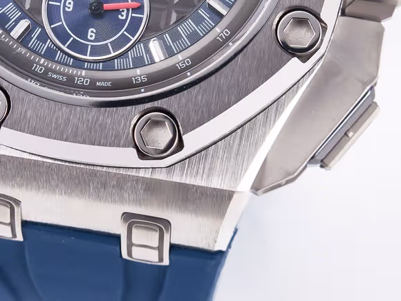 Audemars Piguet Royal Oak Offshore Schumacher SS TKF Best Edition Gray/Blue Dial on Blue Rubber Strap A3126-fasswatch