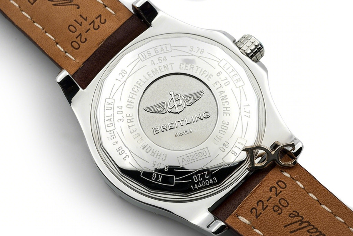 Breitling Avenger II GMT Silver Dial in Steel on Leather Strap-fasswatch