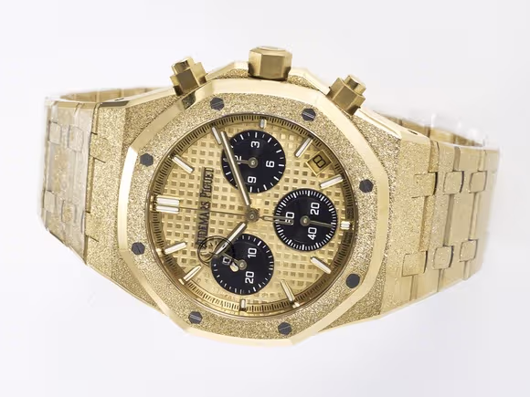 Audemars Piguet Royal Oak Chrono 26240 Frosted YG APSF 11 Best Edition YG Dial on Bracelet SA4401 Super Clone-fasswatch