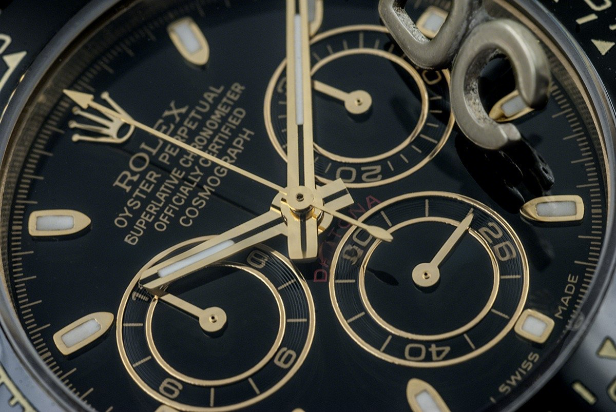 Rolex Daytona 116515 Black Dial in Yellow Gold-fasswatch