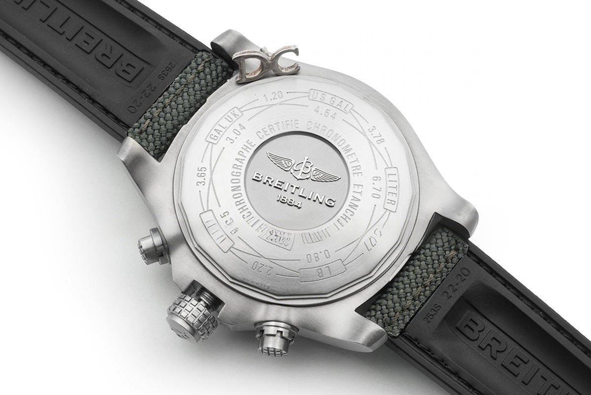 Breitling Avenger Bandit Titanium Grey Dial on Grey Nylon Strap-fasswatch