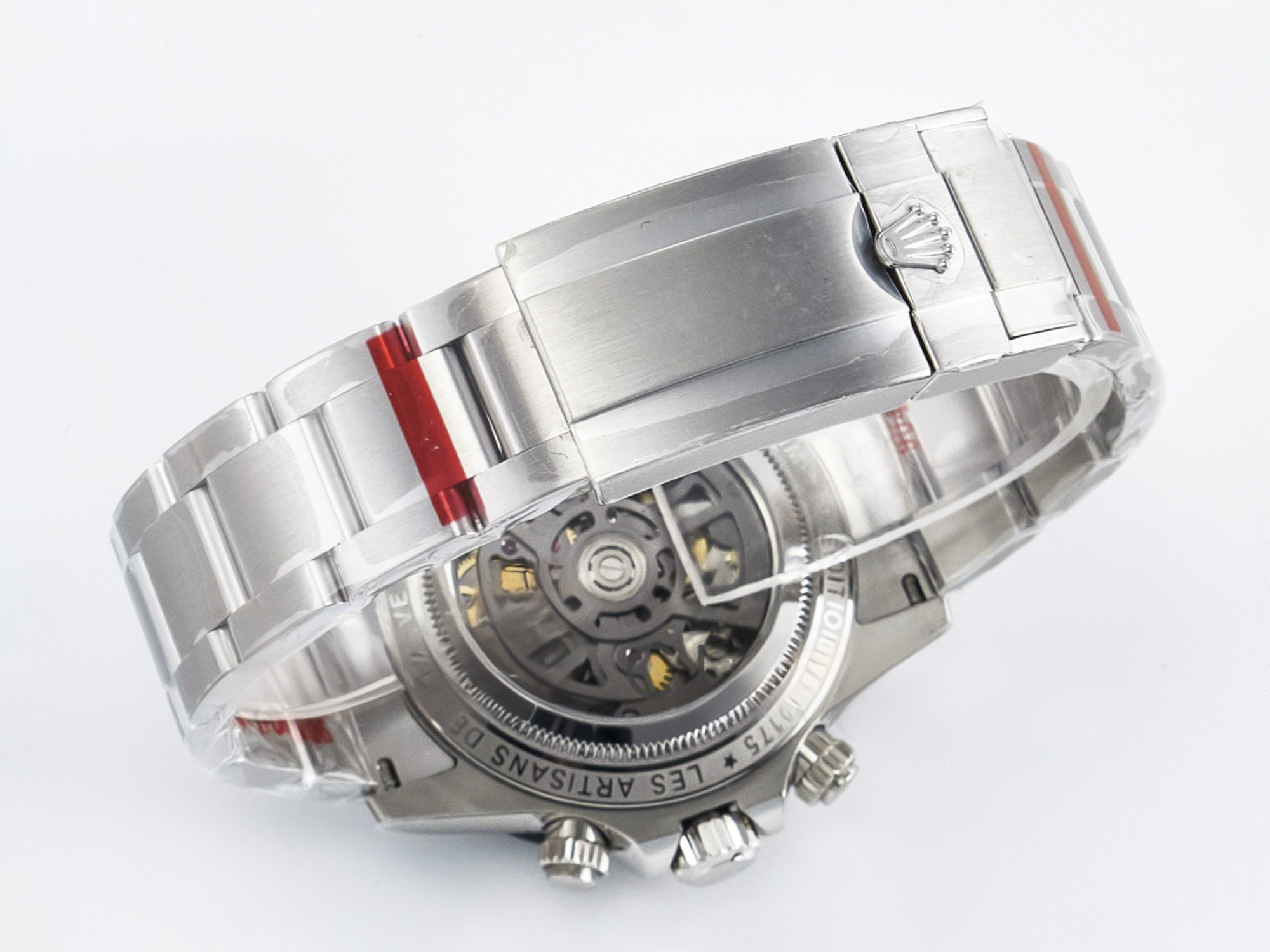 Rolex Daytona Artisans SS GETF Best Edition Blue Skeleton Dial Diamonds Bezel on SS Bracelet DD4802-fasswatch