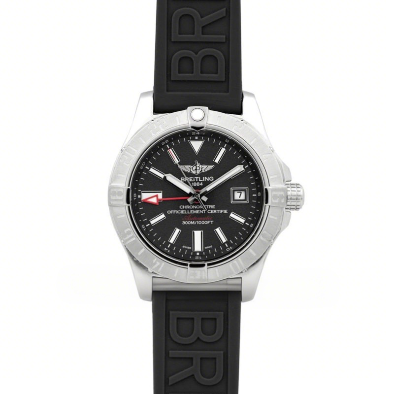 Breitling Avenger II GMT Black Dial in Steel-fasswatch