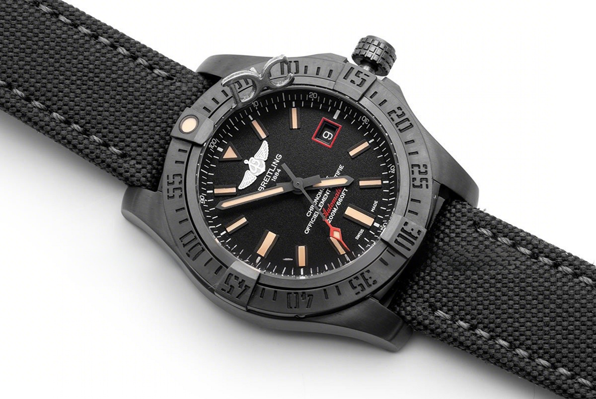 Breitling Avenger Blackbird Black Dial in Titanium Case-fasswatch