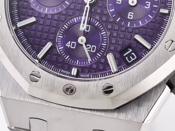 Audemars Piguet Royal Oak Chrono 26240 SS APSF 11 Best Edition Purple Dial on SS Bracelet SA4401 Super Clone-fasswatch