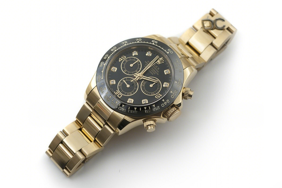 Rolex Daytona 116515 Black Dial with Yellow Gold Bracelet-fasswatch