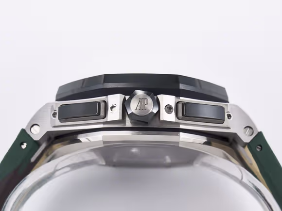 Audemars Piguet Royal Oak Offshore 44mm SS TKF 11 Best Edition Cream Dial on Green Camou Rubber Strap A3126-fasswatch