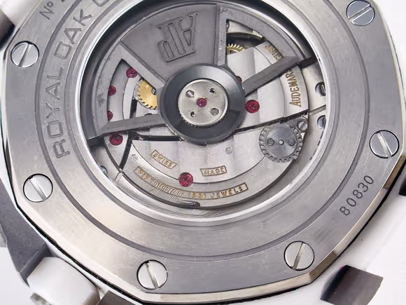 Audemars Piguet Royal Oak Offshore 44mm White Ceramic TKF 11 Best Edition White Dial on White Rubber Strap A3126-fasswatch