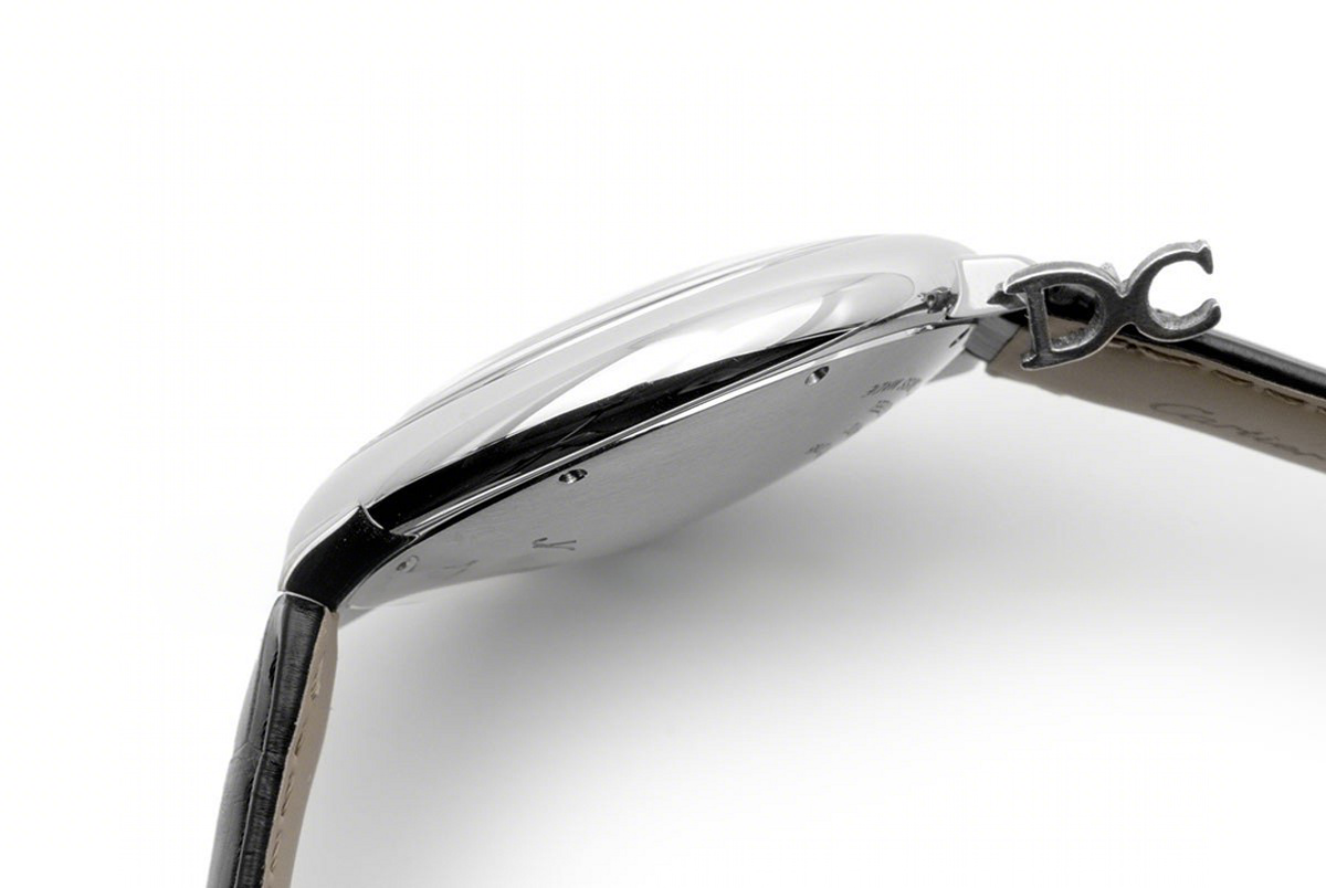 Cartier Ballon Bleu De Cartier 42mm Black Dial in Steel on Black Leather Strap-fasswatch