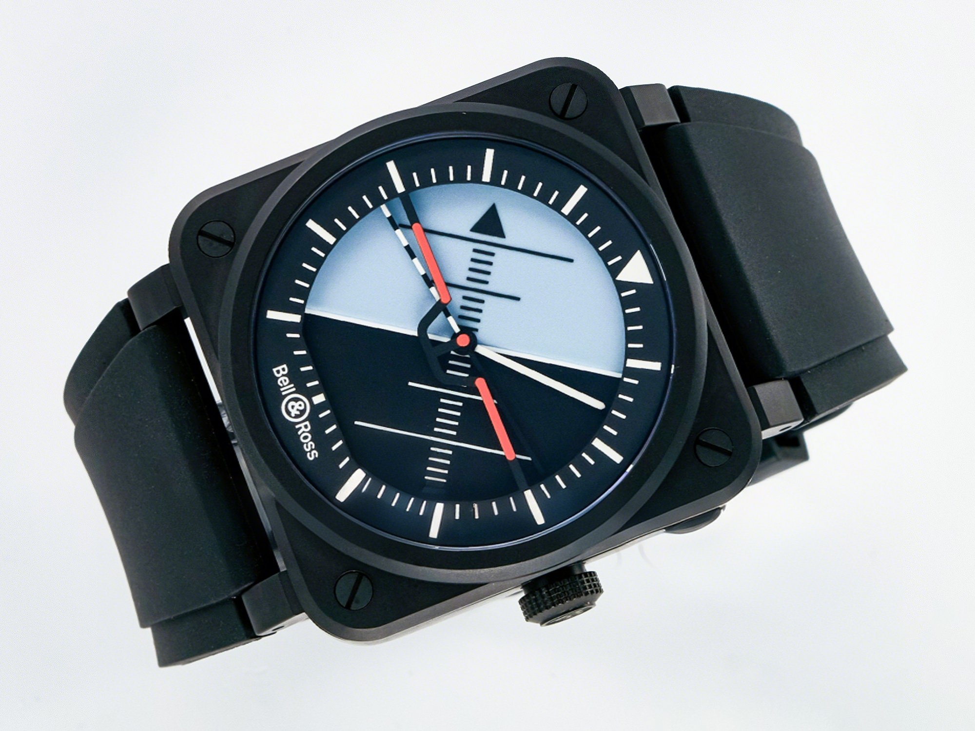 Breitling BR03A Instruments BRF 1:1 Best Edition Blue/Black Dial on Black Rubber Strap A2824-fasswatch