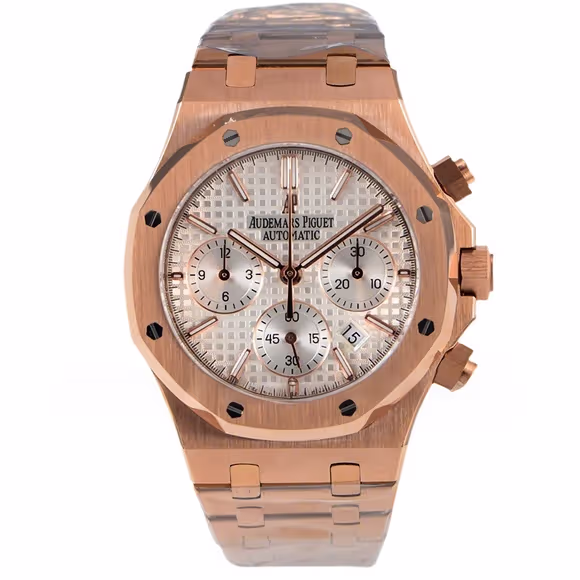 Audemars Piguet Royal Oak Self-Winding Chronograph White Dial in Rose Gold-fasswatch