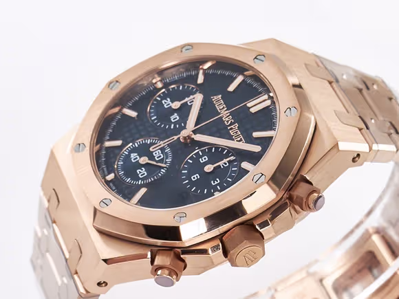 Audemars Piguet Royal Oak Chrono 26240 RG APSF 11 Best Edition Blue Dial on RG Bracelet SA4401 Super Clone-fasswatch