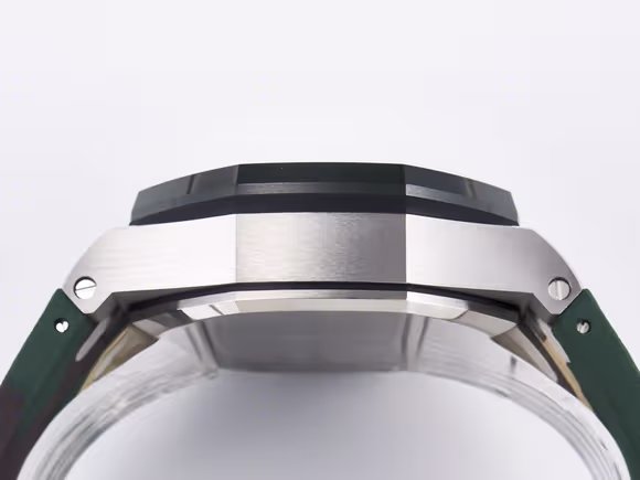 Audemars Piguet Royal Oak Offshore 44mm SS TKF 11 Best Edition Cream Dial on Green Camou Rubber Strap A3126-fasswatch