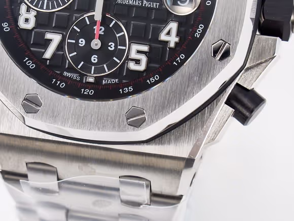 Audemars Piguet Royal Oak Offshore 42mm Black Themes SS TKF Best Edition Black Dial on SS Bracelet A7750-fasswatch