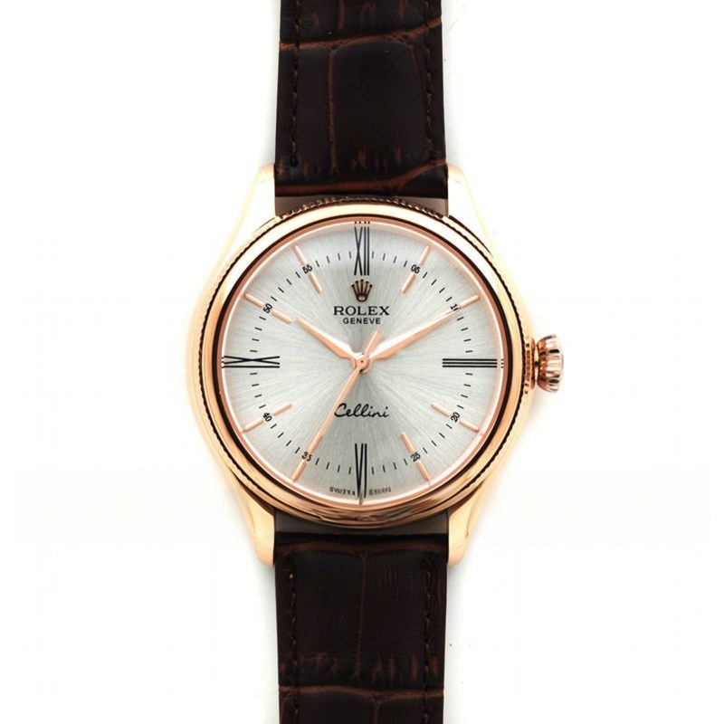 Rolex Cellini Time in Everest Gold 50505 (White Dial)-fasswatch