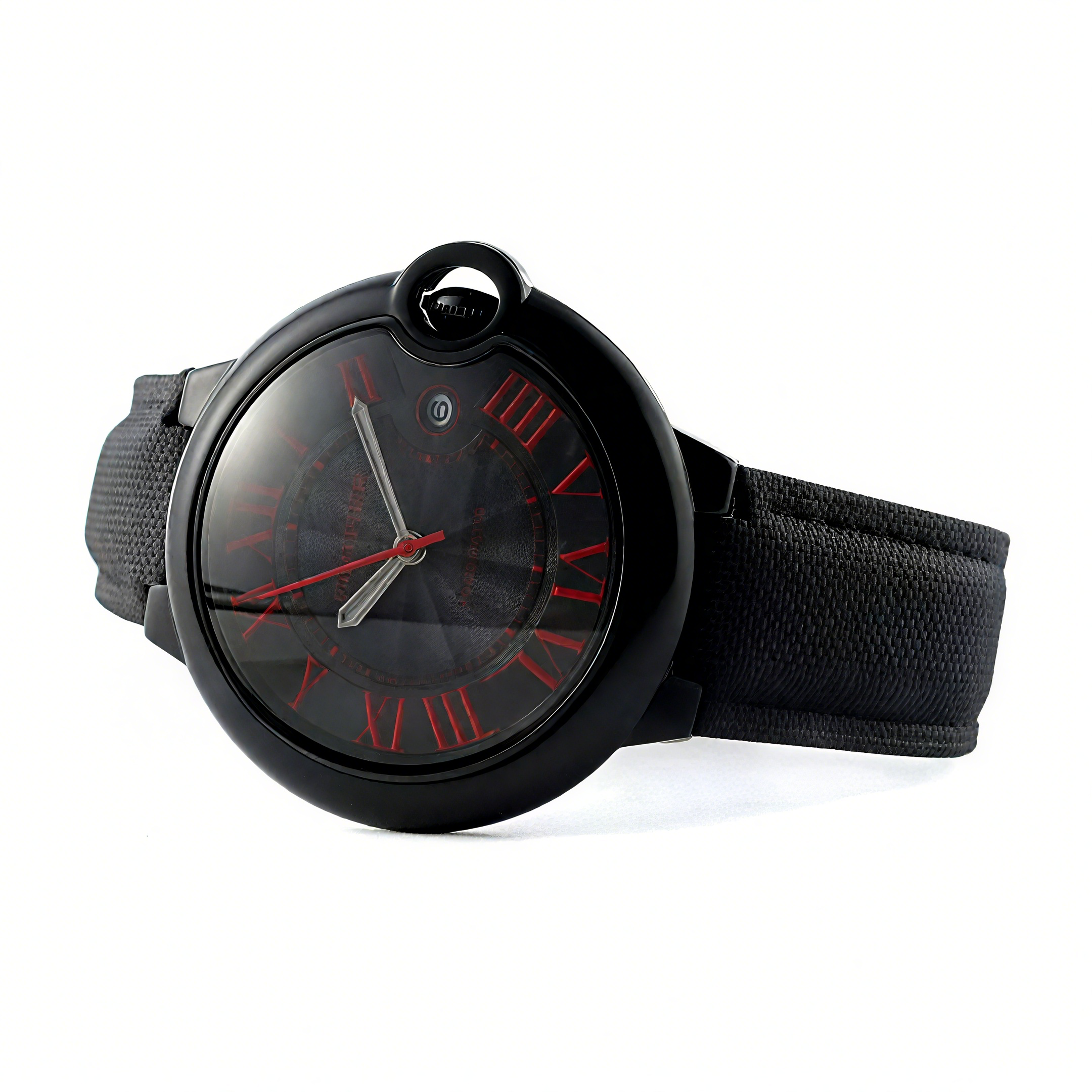 Cartier Ballon Bleu de Cartier Carbon 42mm Black Dial with Red Markers-fasswatch